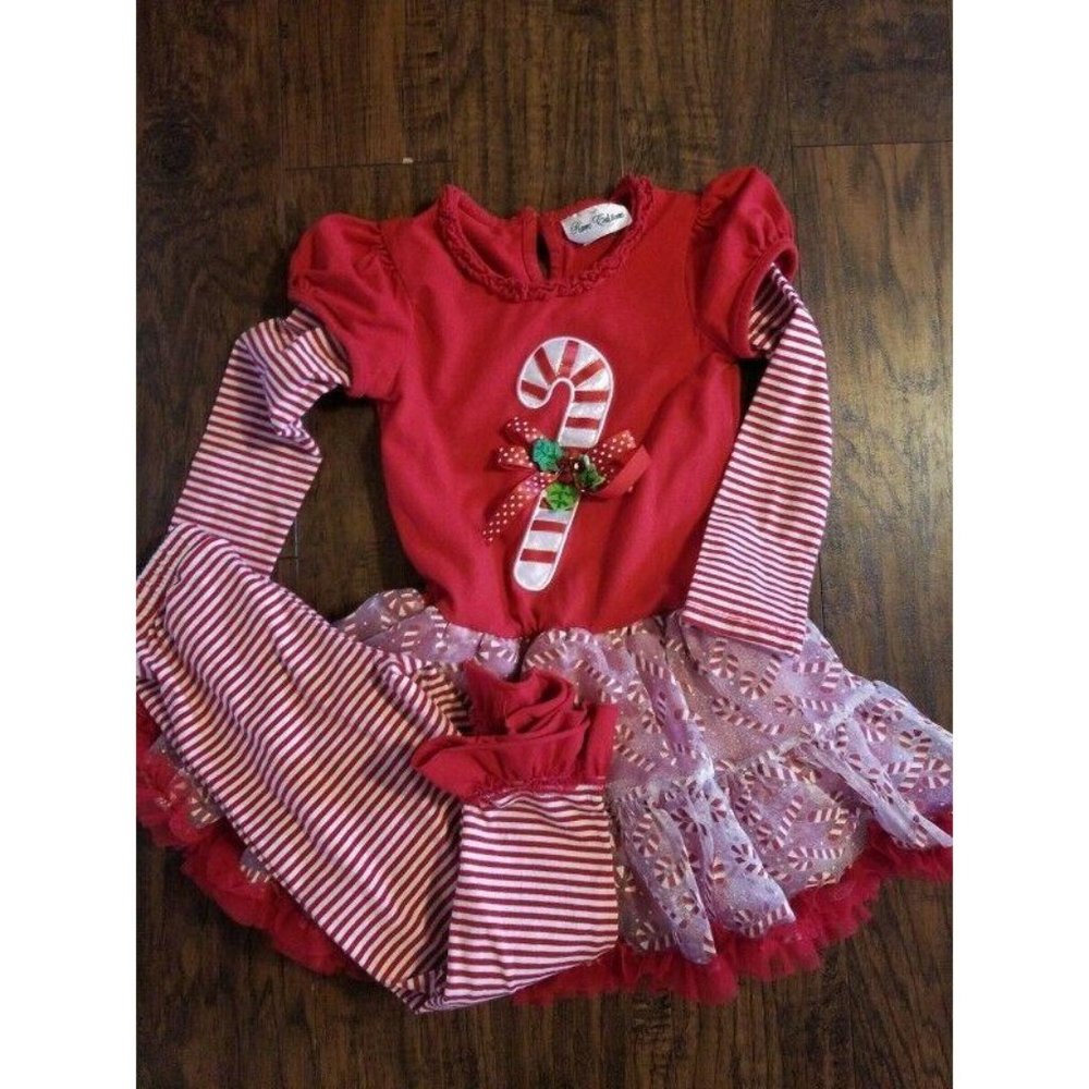 Rare Editions Girls Size 4 Christmas Holiday Outfi
